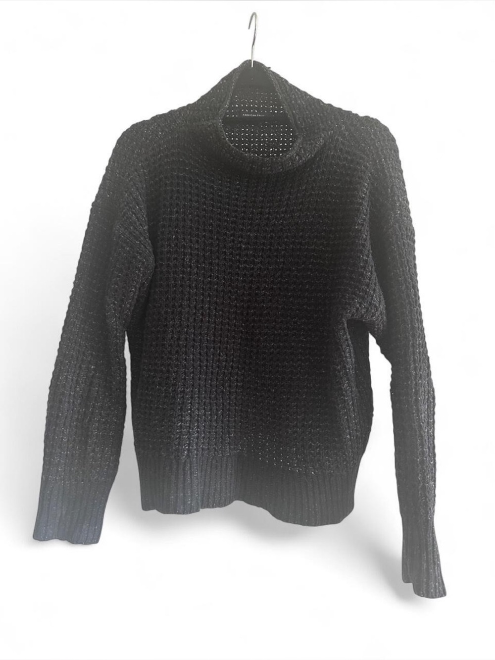 American Eagle Mock-Neck Waffle Knit Sweater - Size S